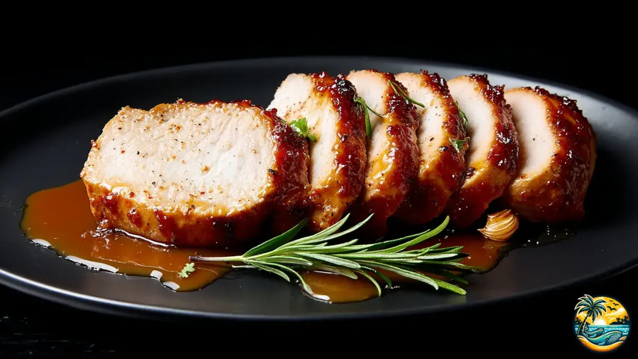 Apple Cider Rosemary Glazed Pork Loin
