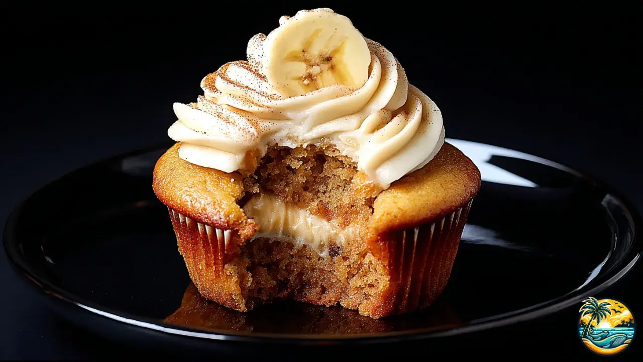 Banana Cream Cheese Cupcake