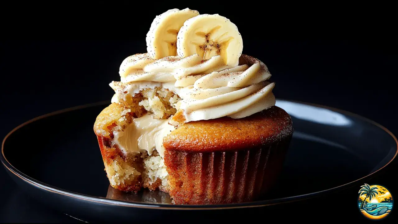 Banana Cream Cheese Cupcake