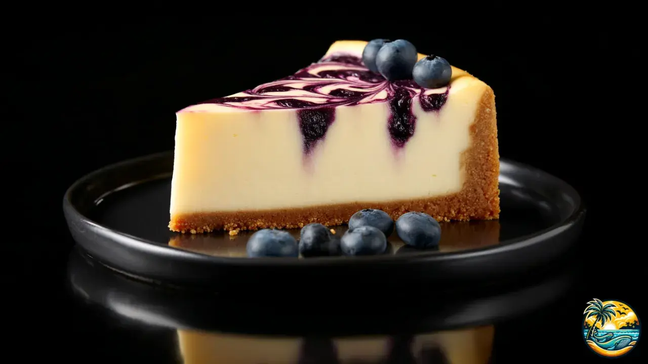 Blueberry Swirl Cheesecake