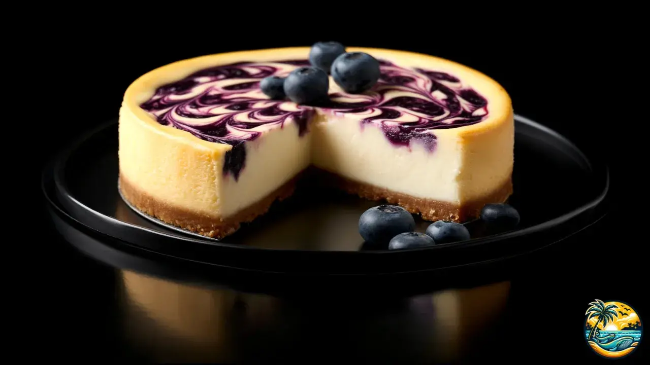 Blueberry Swirl Cheesecake