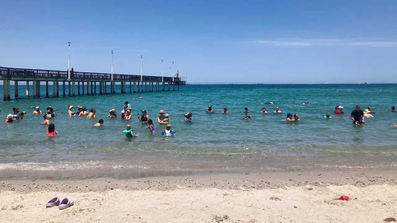 Coromuel, the most popular beach in La Paz, Mexico.