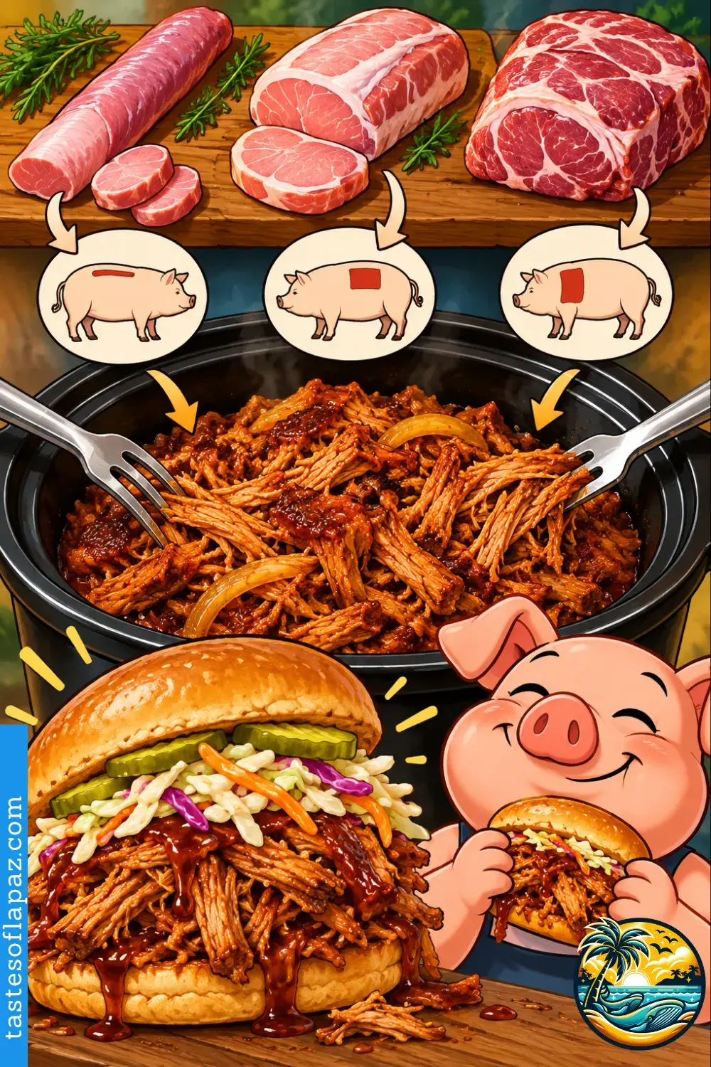 Crock Pot BBQ Pulled Pork Tenderloin
