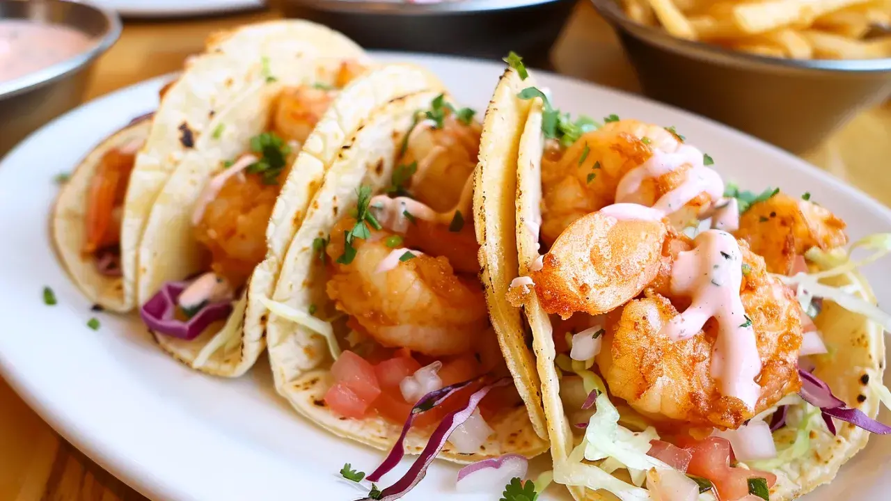 Easy Battered Shrimp Tacos, La Paz Style