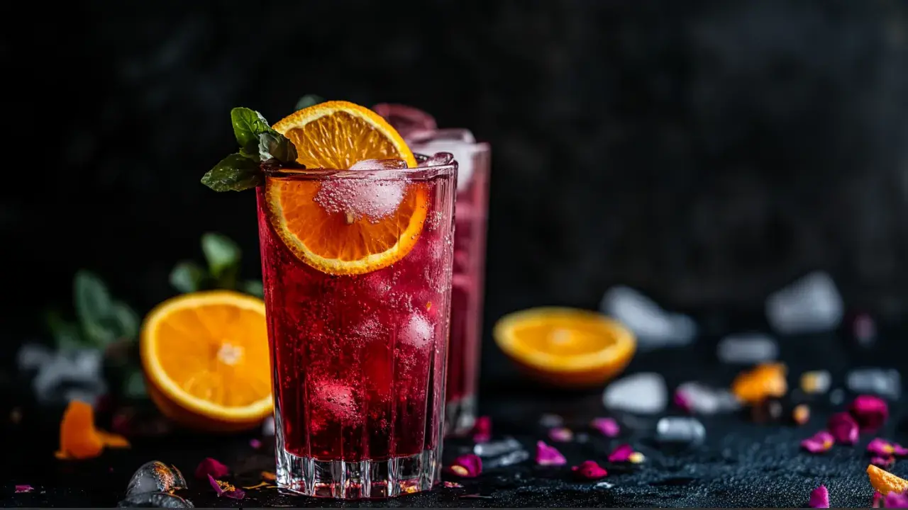 Hibiscus Tea and Orange Mocktail