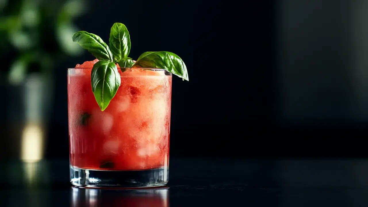 Watermelon and Basil Mocktail