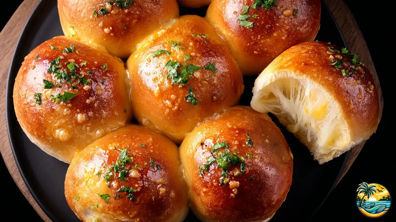Garlic Butter Mozzarella Dinner Rolls
