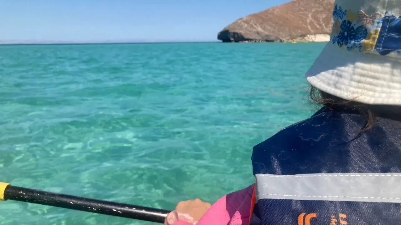 Exploring at Balandra Beach.