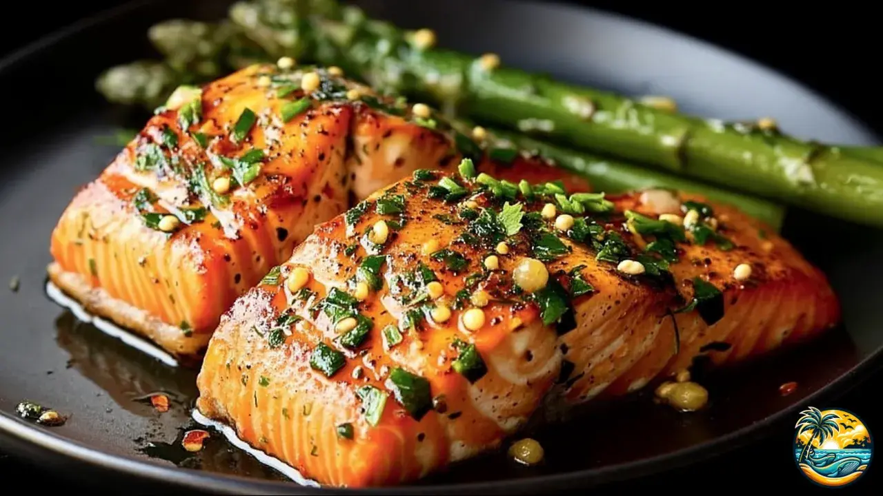 Marinated Salmon with Garlic and Herbs