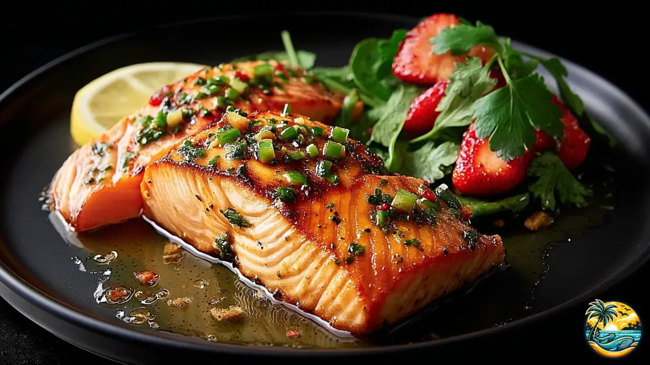Marinated Salmon with Garlic and Herbs