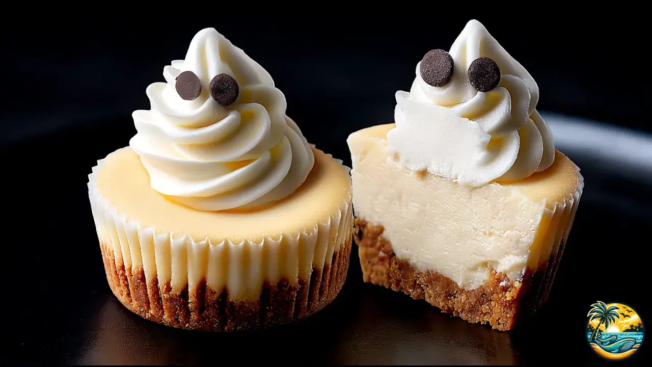 Mini Ghost Cheesecakes