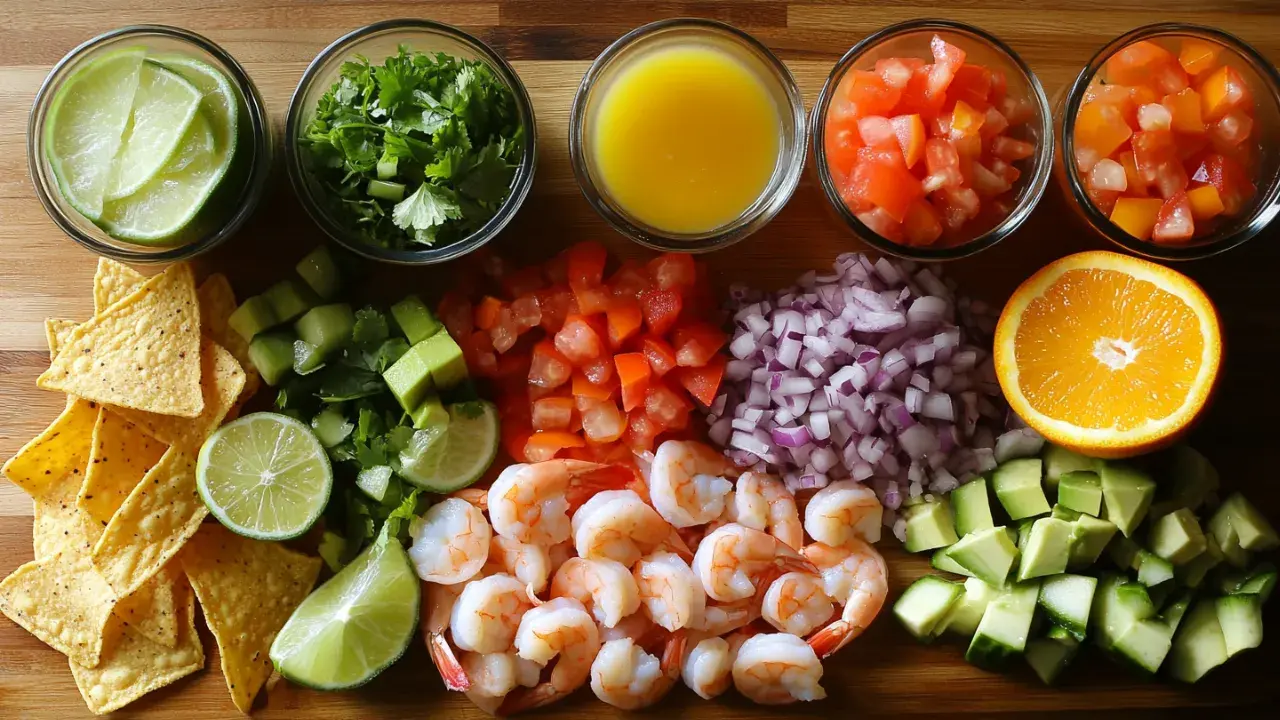 Shrimp Ceviche Ingredients